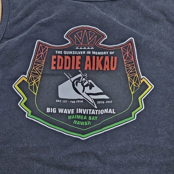 2016-2017 L Quicksilver Waimea Bay Hawaii Eddie Aikau Memorial Contest Tank Top - Picture 1 of 9